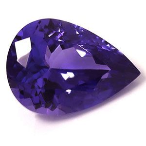 Tanzanit 2,16 ct, niebieski, szlif gruszka
