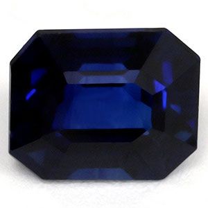 Szafir 1,22 ct, niebieski, szlif szmaragdowy