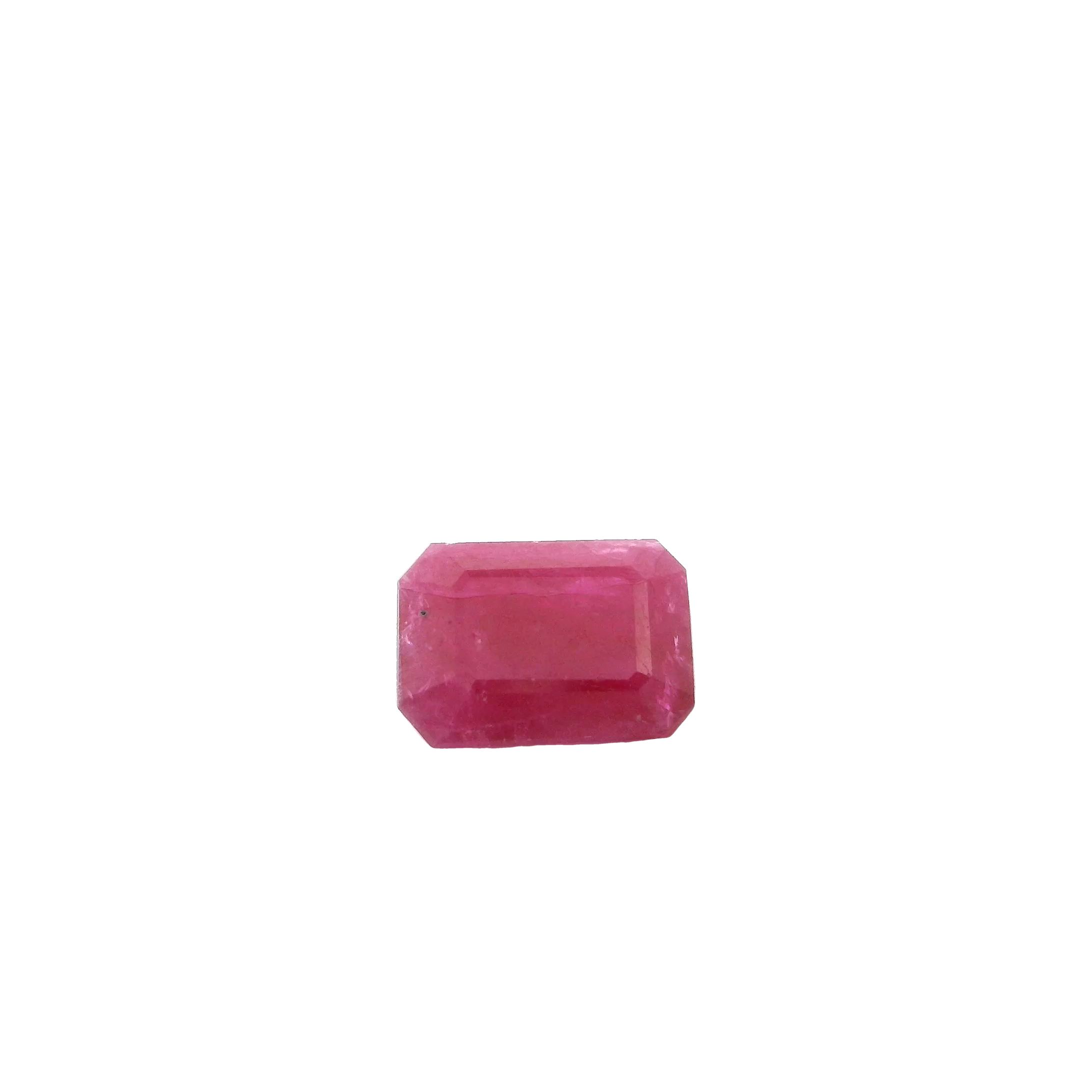 RUBY FACETED 1.01ct RED DEEP RED MI MOZAMBIQUE HEATED