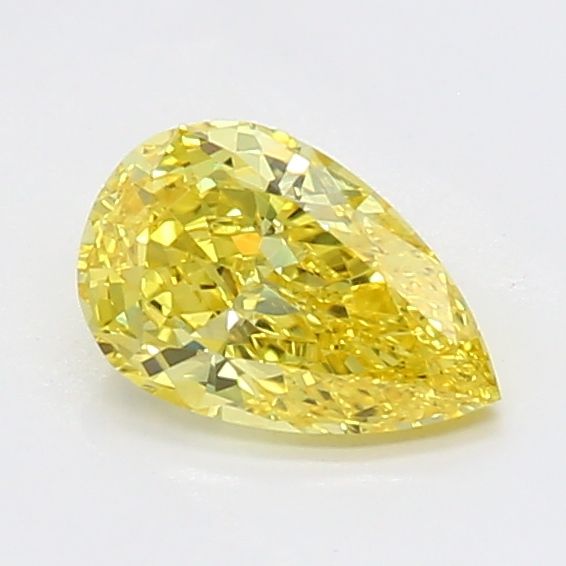 0.39 CT Fancy Vivid Yellow PEAR