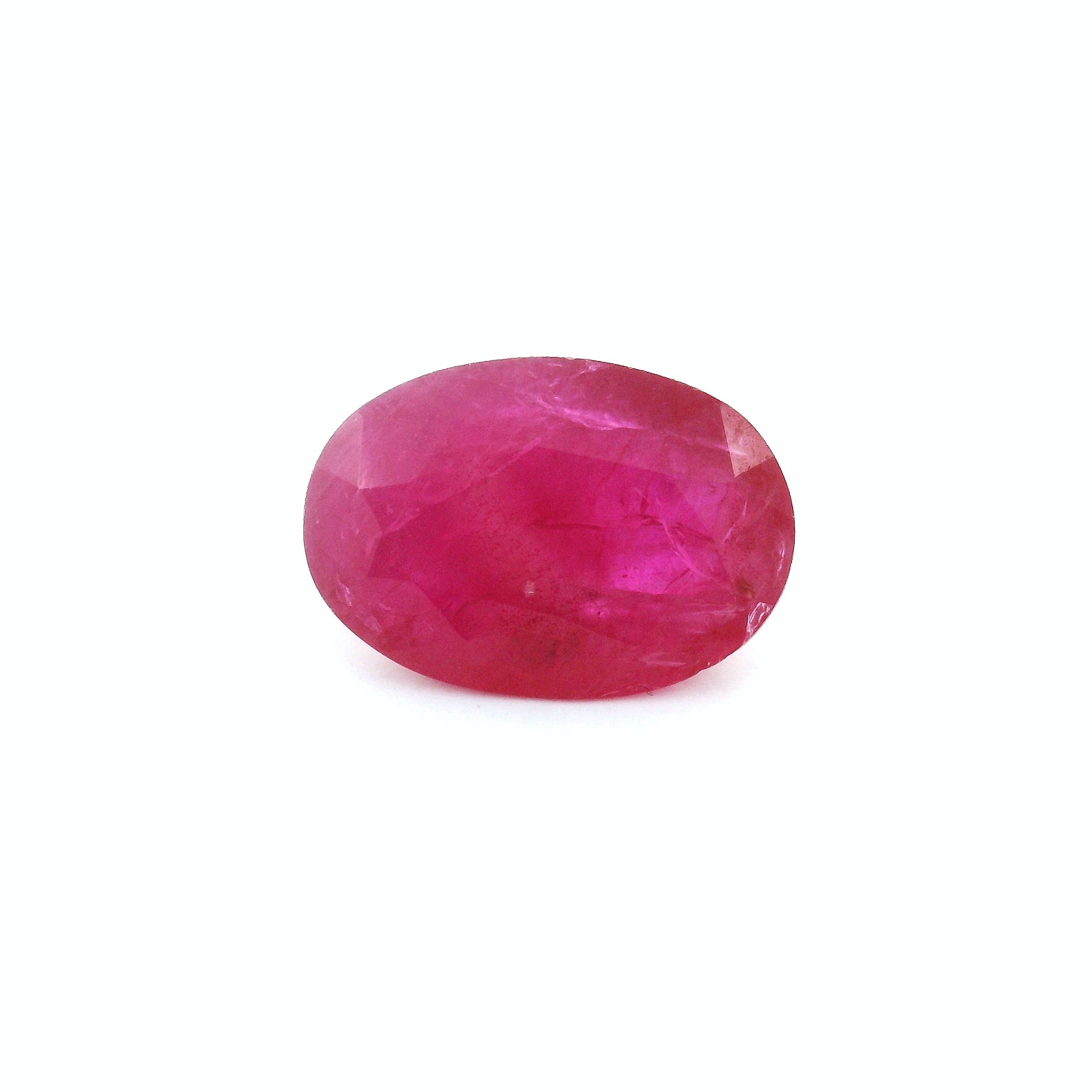 Rubin 2,82 ct, czerwony, szlif owalny