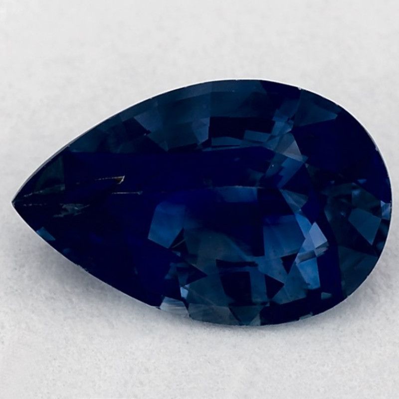 Szafir 1,25 ct, niebieski, szlif gruszka