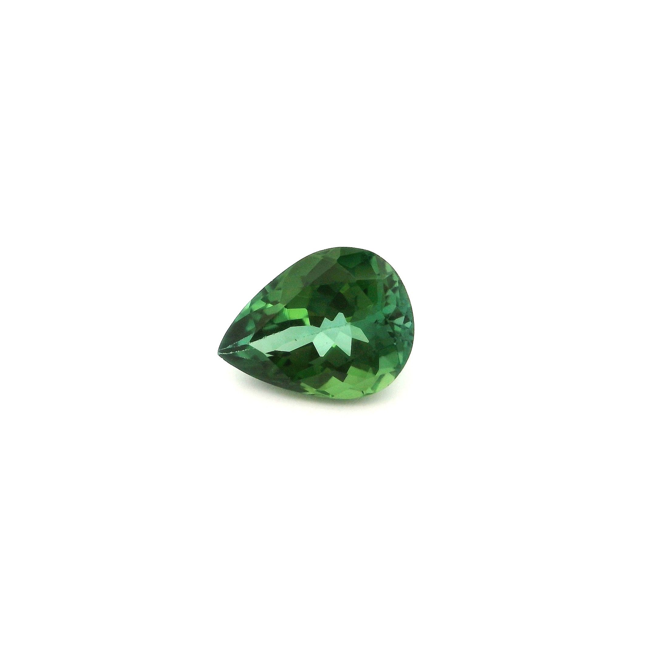 Turmalin 1,64 ct, zielony, szlif gruszka