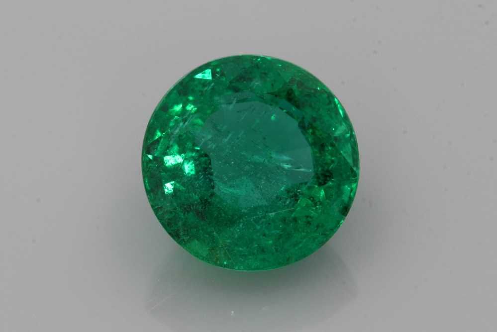 Szmaragd 3,54 ct, zielony, szlif okrągły