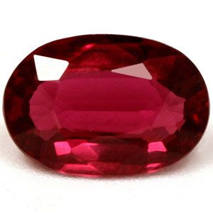 Rubin 1,01 ct, czerwony, szlif owalny