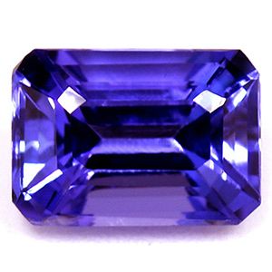 Tanzanit 1,28 ct, niebieski, szlif szmaragdowy