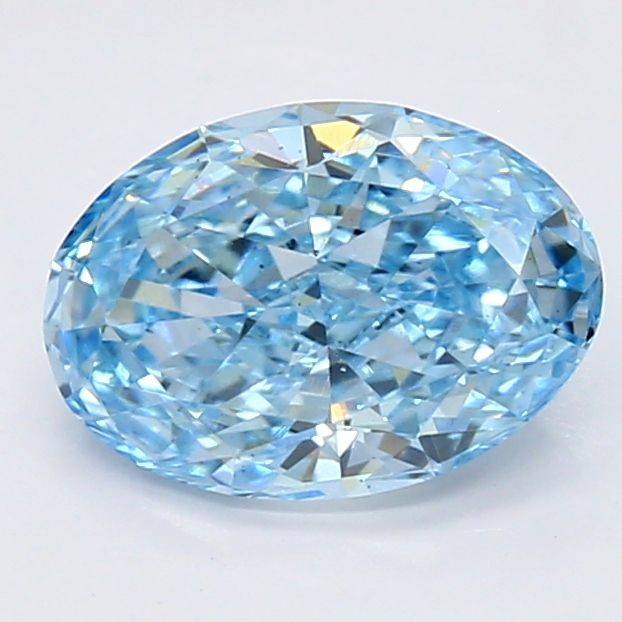 0.9 CT Fancy Vivid Blue OVAL