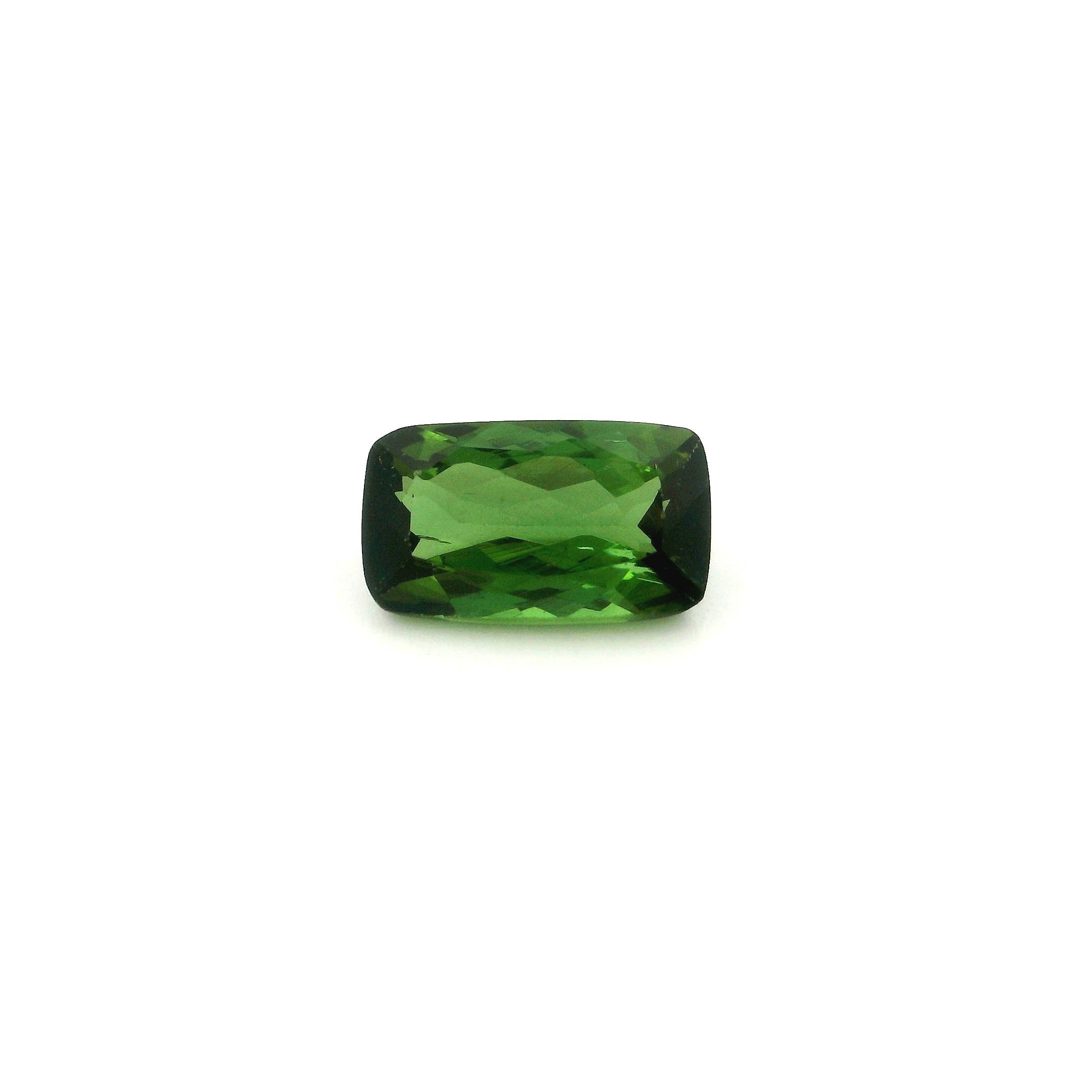 Turmalin 1,58 ct, zielony, szlif cushion