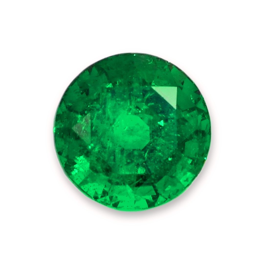 Szmaragd 3,67 ct, zielony, szlif okrągły