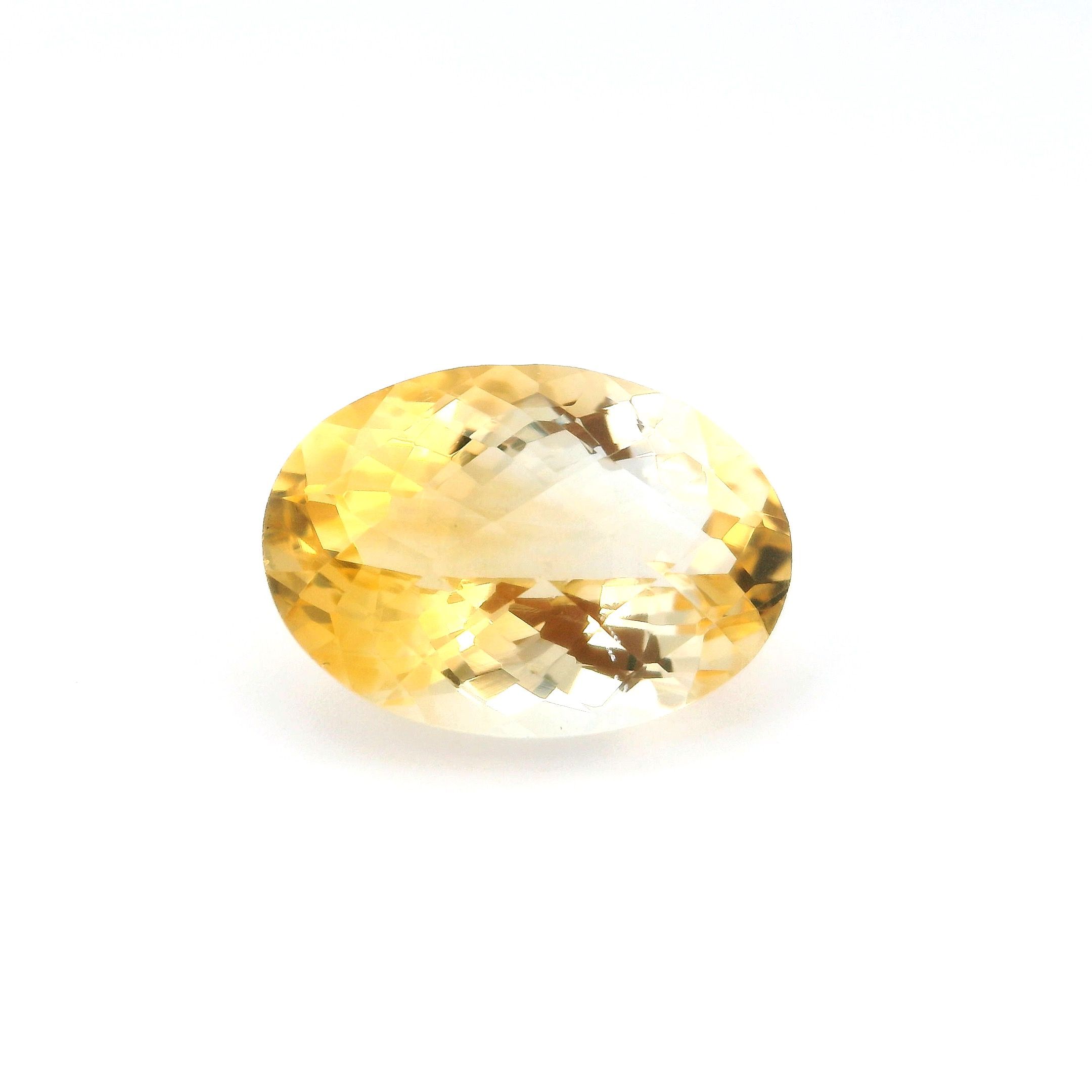CITRINE FACETED 12.08ct YELLOW Medium Intense EC BRAZIL NONE