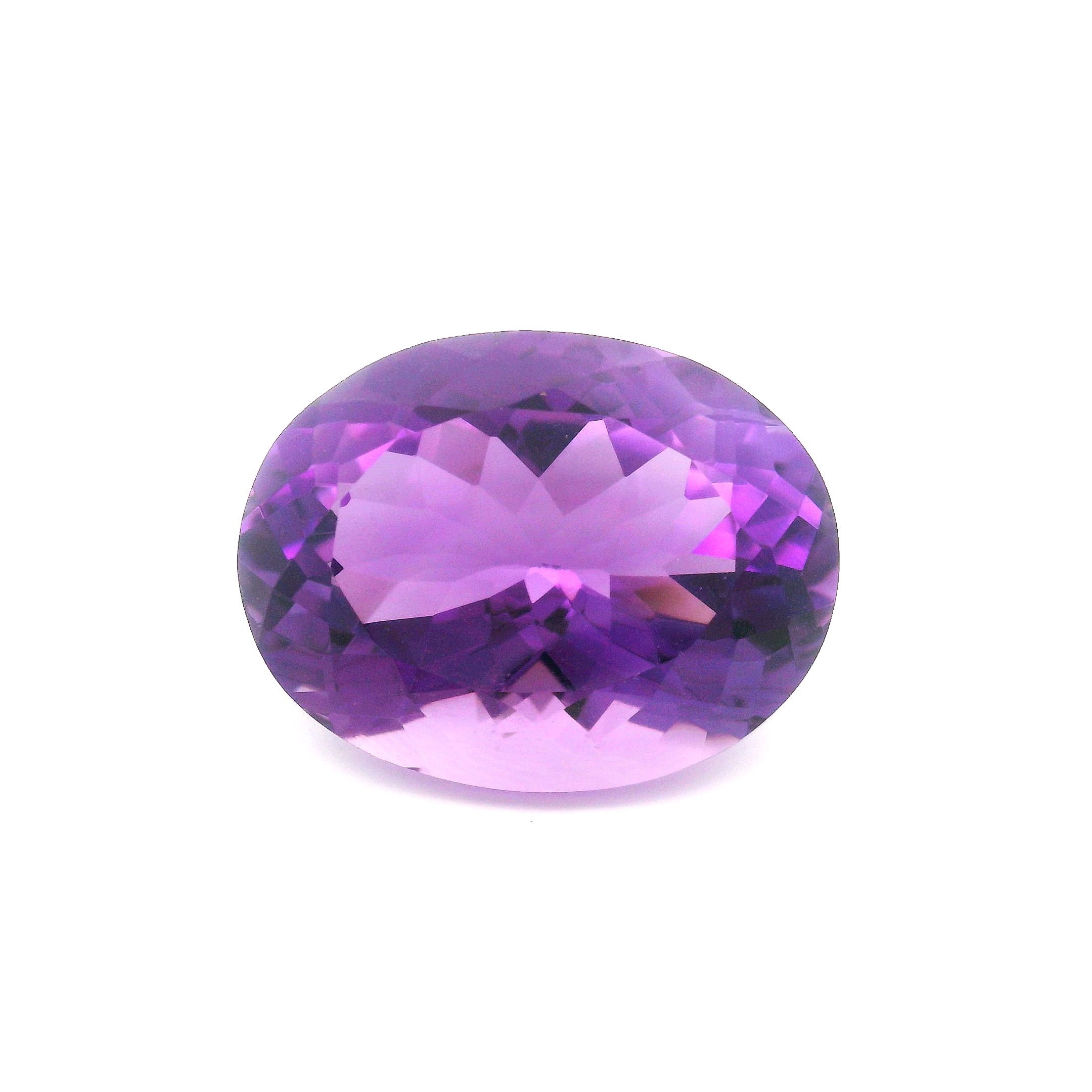 Ametyst 26,25 ct, purpurowy, szlif owalny