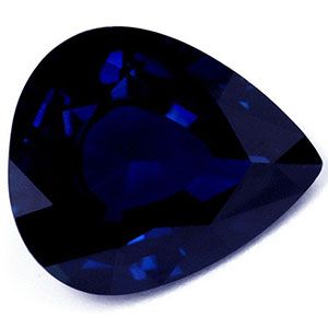 Szafir 5,16 ct, niebieski, szlif gruszka