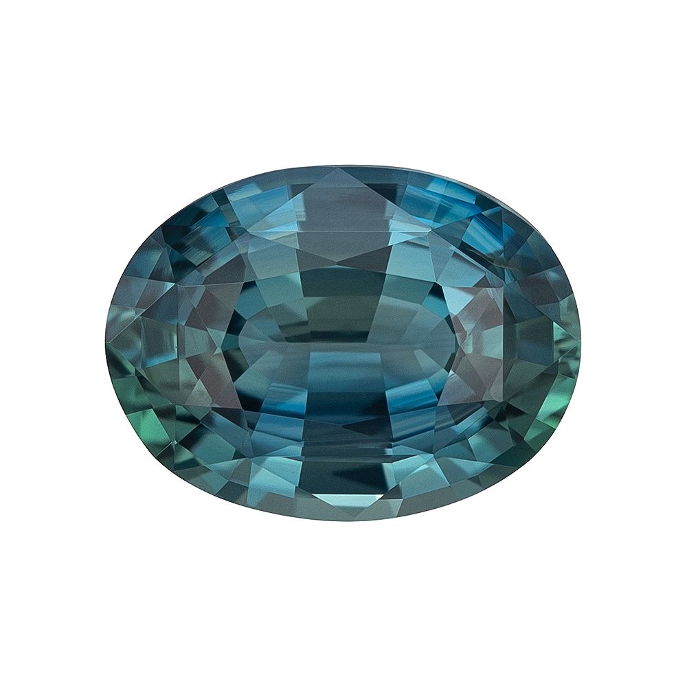 2.01 Carat Teal Oval Sapphire