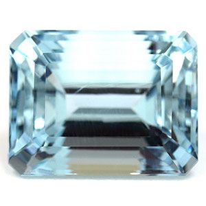 Akwamaryn 7,79 ct, niebieski, szlif szmaragdowy
