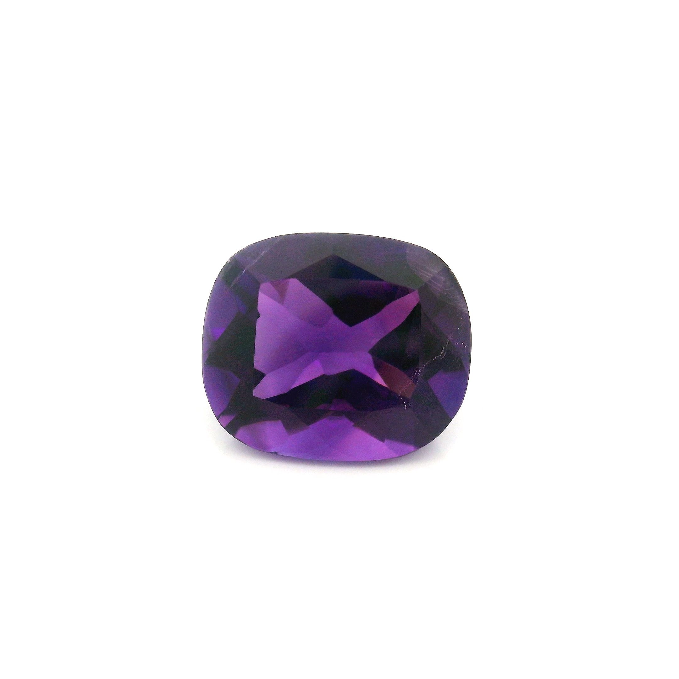 Ametyst 5,21 ct, purpurowy, szlif cushion