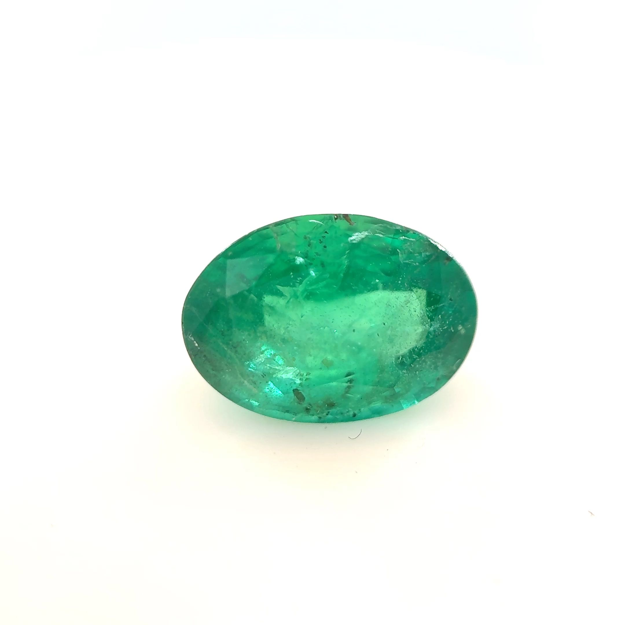 Szmaragd 2,03 ct, zielony, szlif owalny