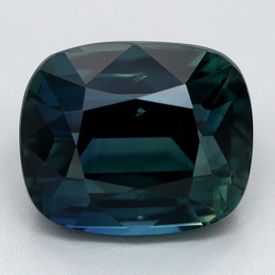 Szafir 2,52 ct, morski, szlif cushion