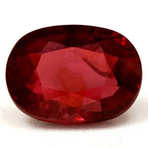 Rubin 1,43 ct, czerwony, szlif owalny
