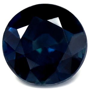Szafir 1,24 ct, niebieski, szlif okrągły