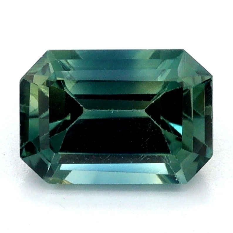 Szafir 1,09 ct, wielobarwny, szlif szmaragdowy