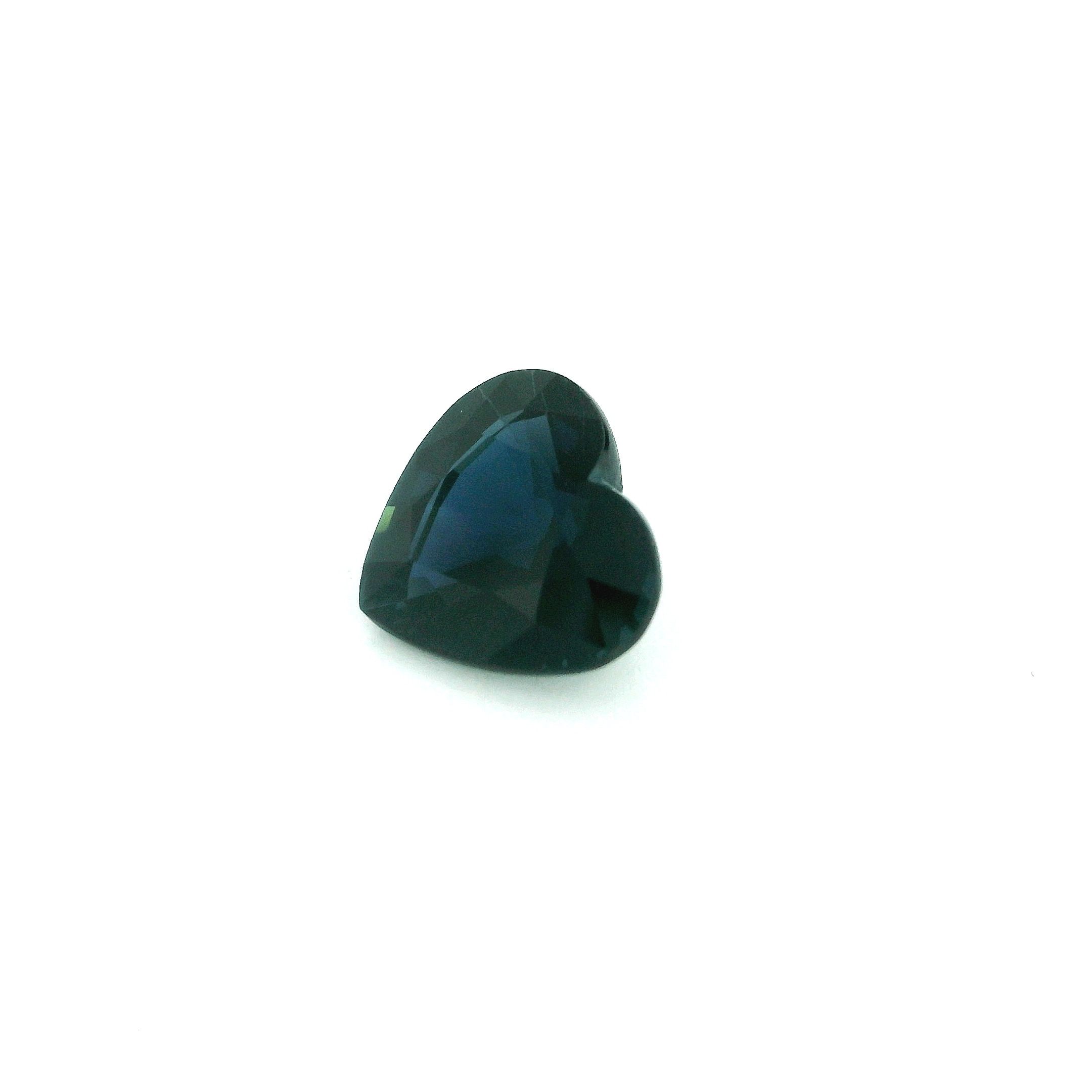 Szafir 1,90 ct, niebieski, szlif serce