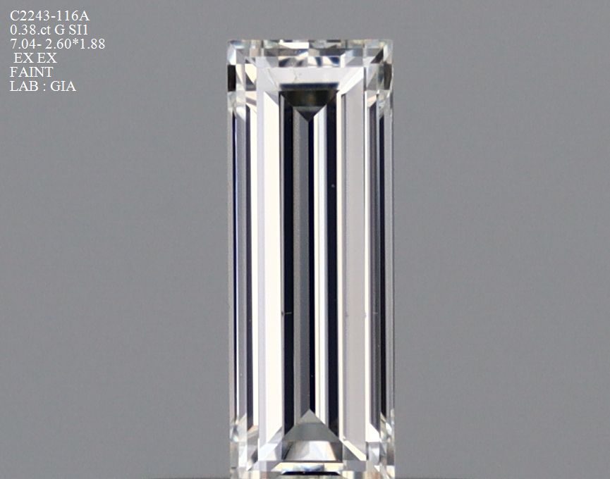 Prírodný diamant bageta,...