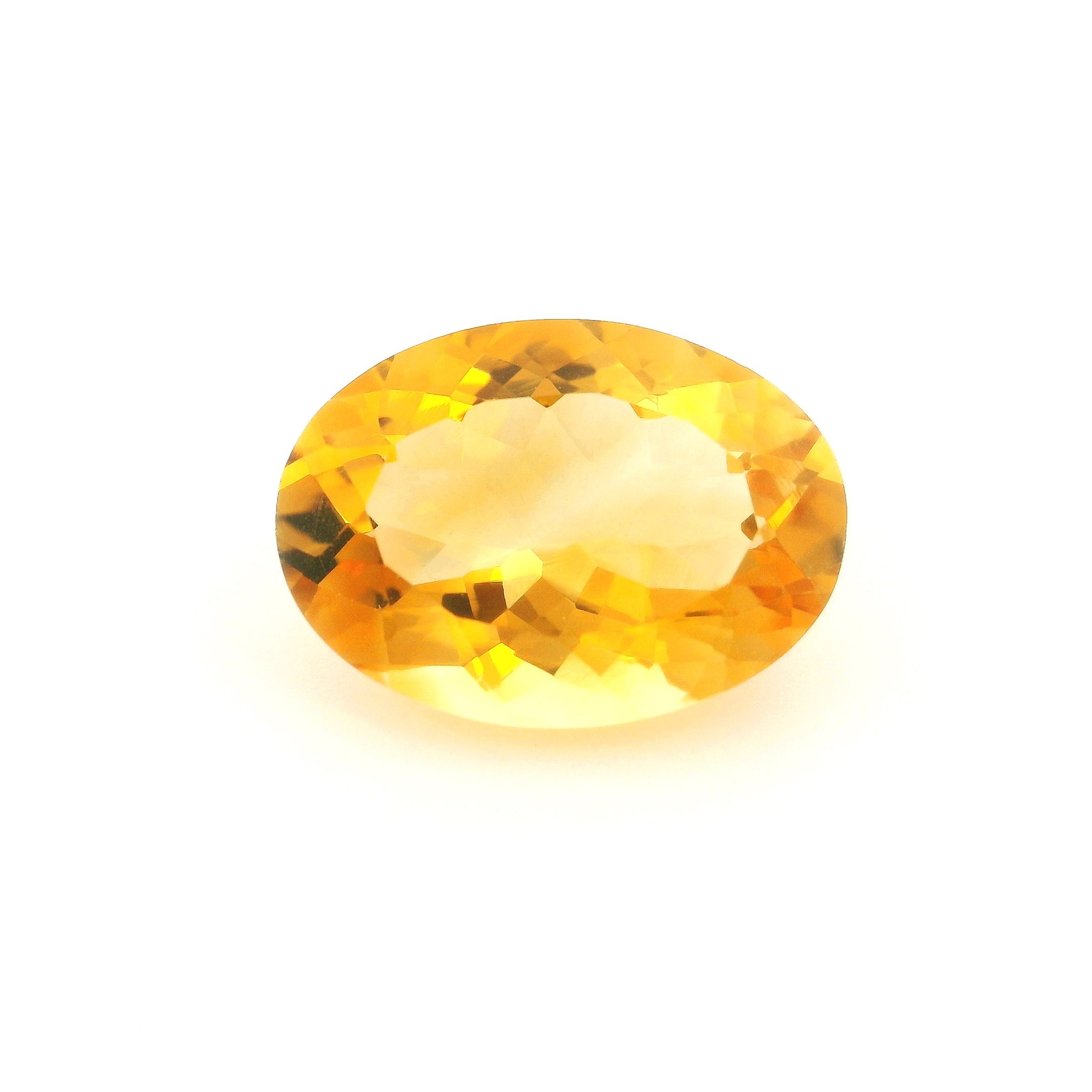 Cytryn 10,90 ct, żółty, szlif owalny