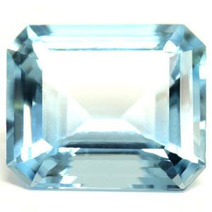 Akwamaryn 8,62 ct, niebieski, szlif szmaragdowy