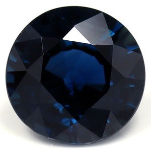 Szafir 1,34 ct, niebieski, szlif okrągły