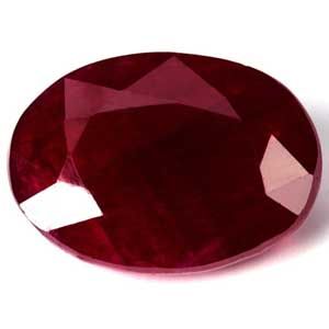 Rubin 3,21 ct, czerwony, szlif owalny