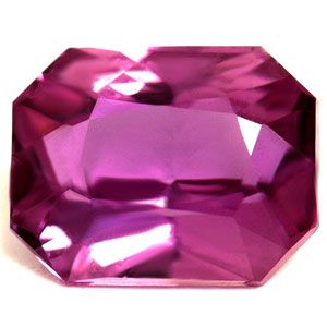 Szafir 1,65 ct, różowy, szlif szmaragdowy