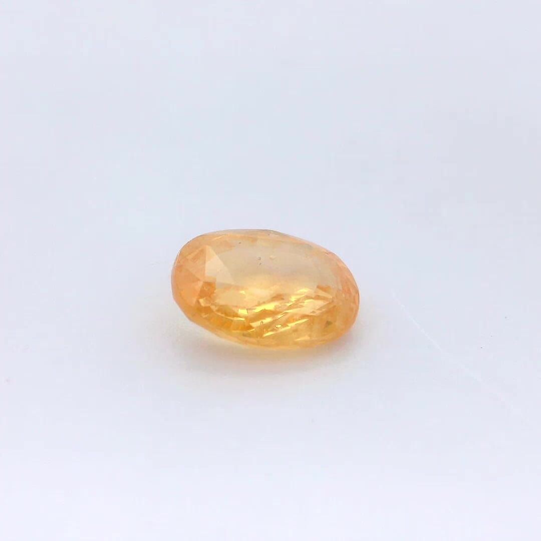 Szafir 4,12 ct, pomarańczowy, szlif owalny