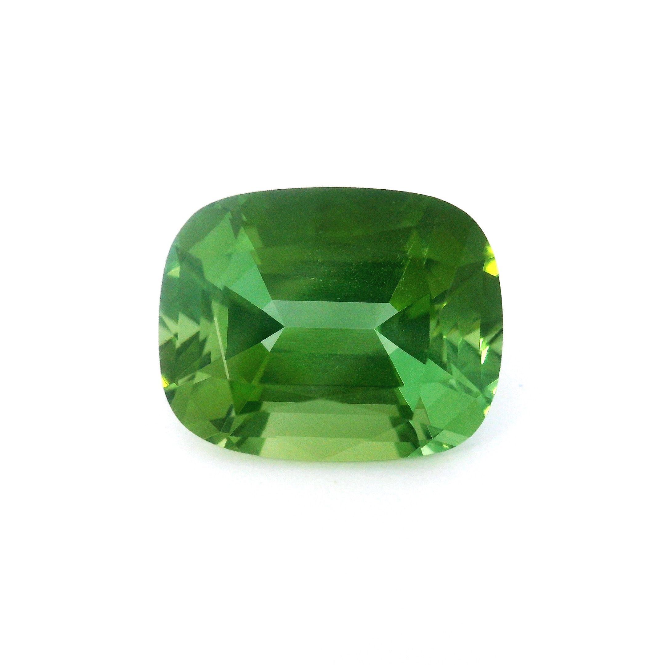 Turmalin 5,86 ct, zielony, szlif cushion