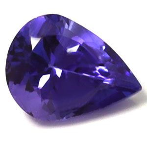 Tanzanit 1,28 ct, niebieski, szlif gruszka