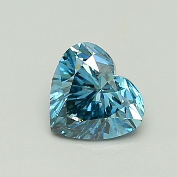 1.0 CT Fancy Vivid Blue HEART