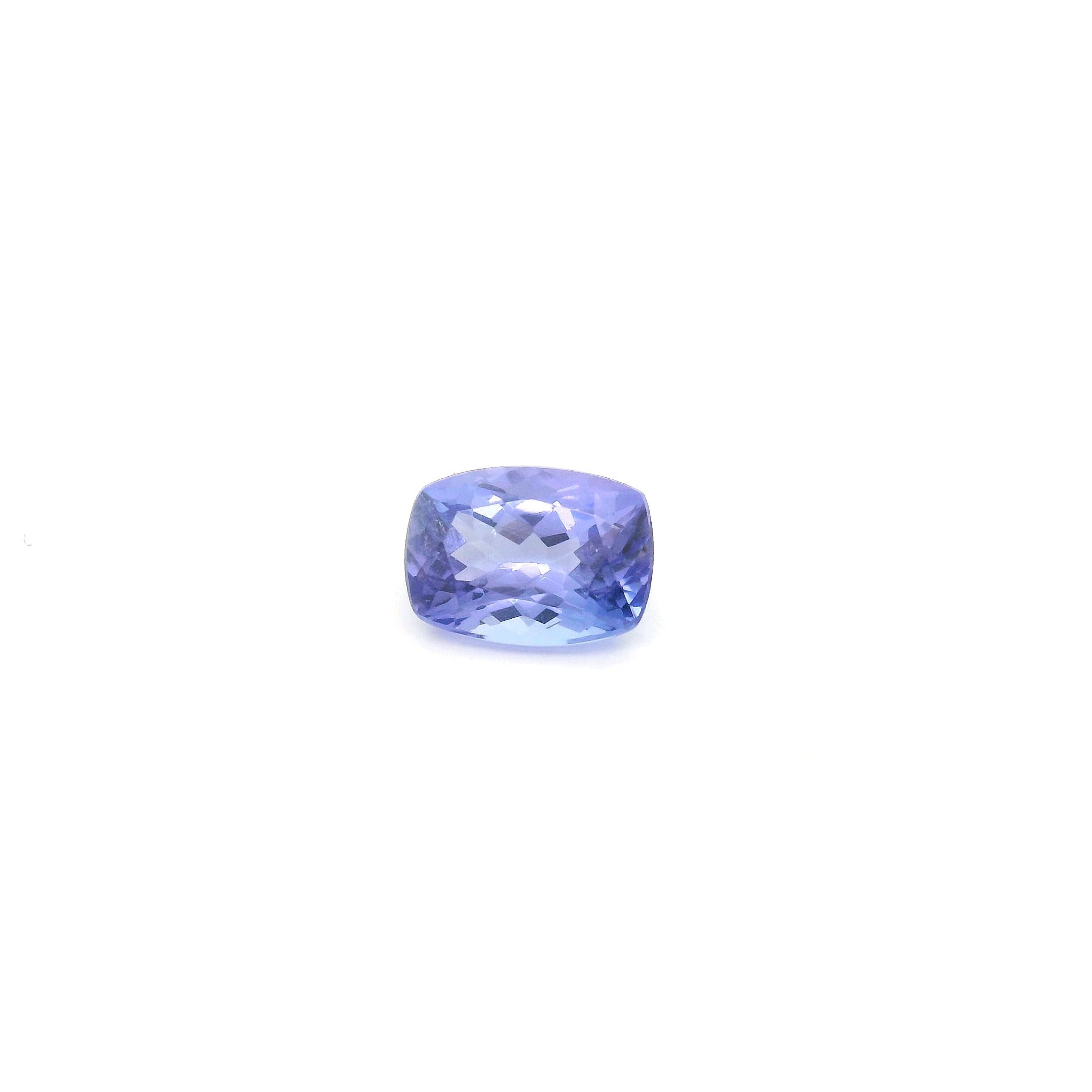 Tanzanit 1,07 ct, niebieski, szlif cushion