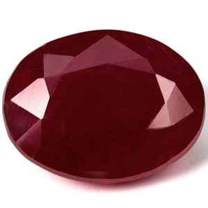 Rubin 1,38 ct, czerwony, szlif owalny