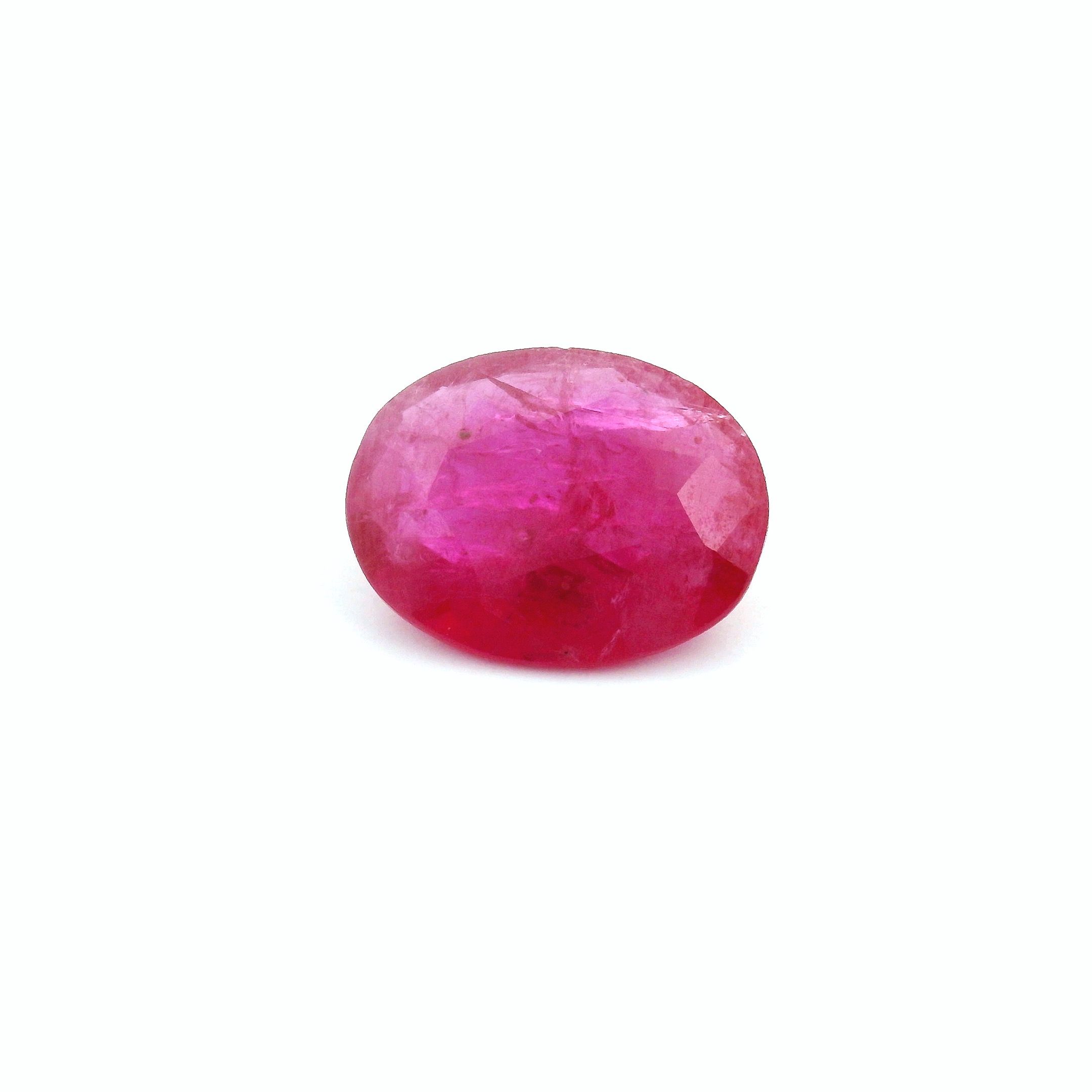 RUBY FACETED 2.1ct RED Medium Intense MI MOZAMBIQUE HEATED