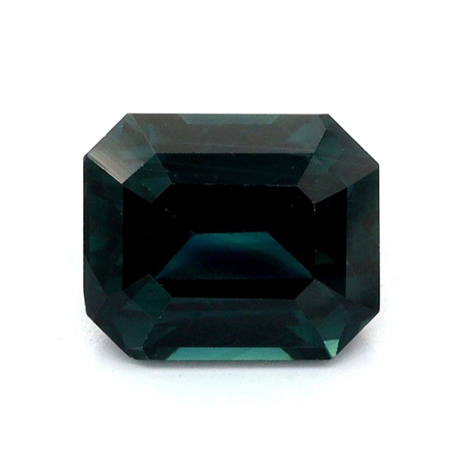 Szafir 1,21 ct, morski, szlif szmaragdowy