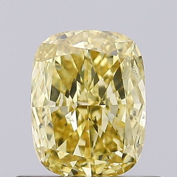 0.51 CT Fancy Intense Yellow CUSHION MODIFIED
