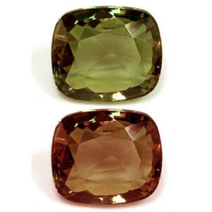 Aleksandryt 2,25 ct, zielony, szlif cushion