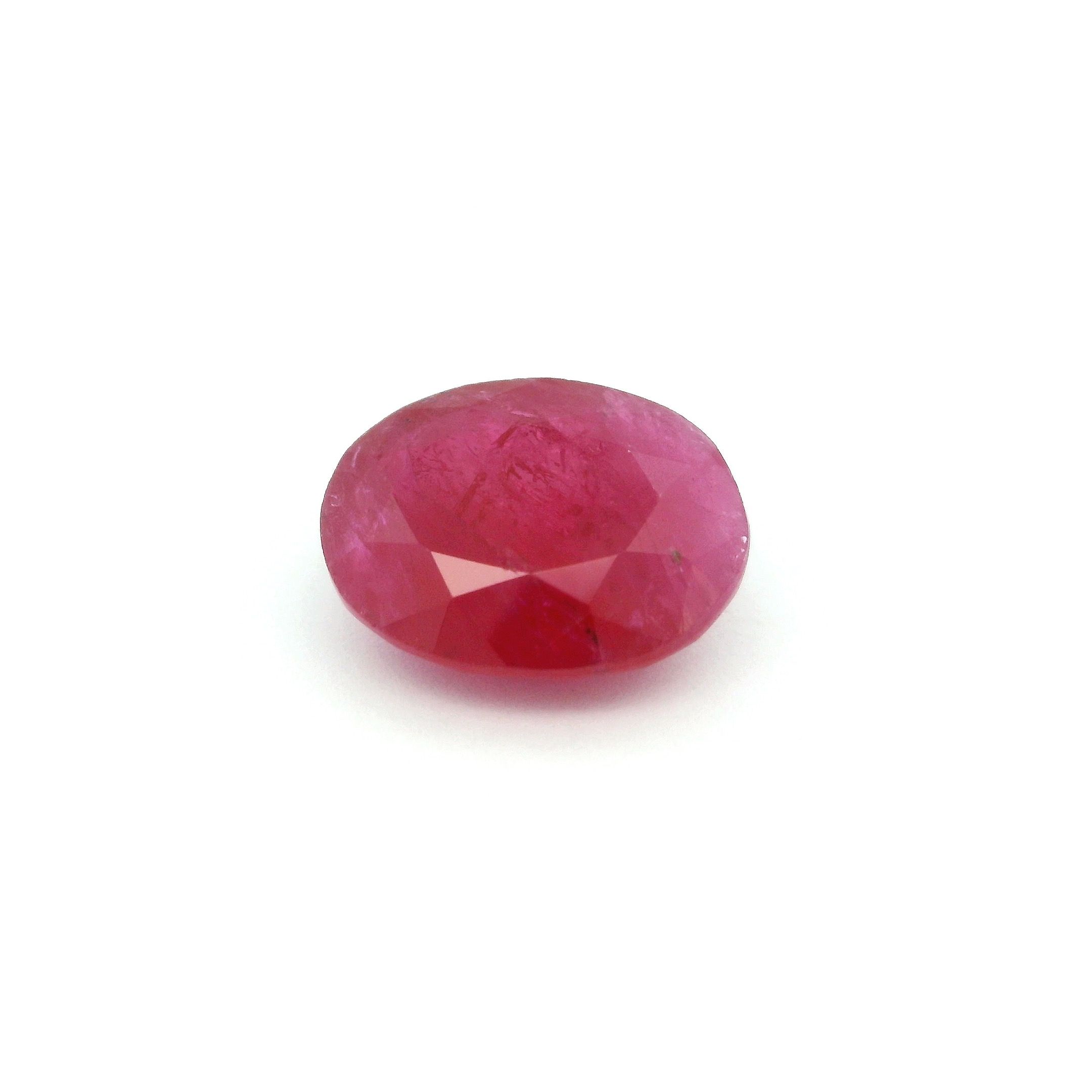 RUBY FACETED 3.46ct RED Intense MI KENYA HEATED