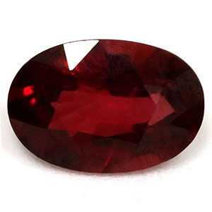 Rubin 1,03 ct, czerwony, szlif owalny