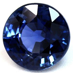 Szafir 1,08 ct, niebieski, szlif okrągły