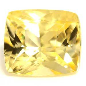 Szafir 1,69 ct, żółty, szlif cushion