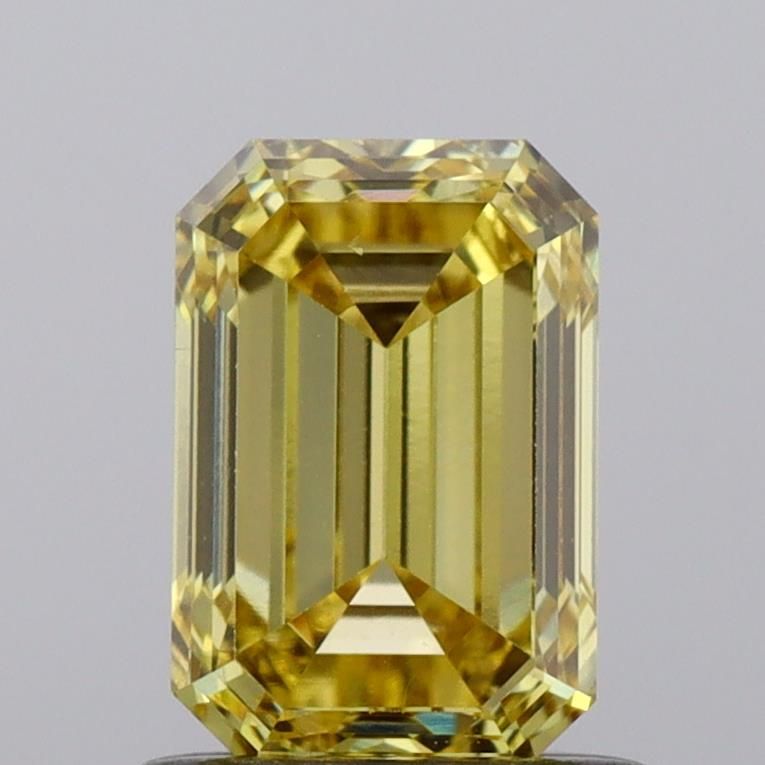 1.01 CT Fancy Vivid Yellow EMERALD