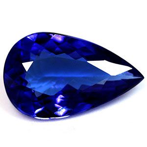 Tanzanit 3,64 ct, niebieski, szlif gruszka