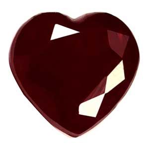 Rubin 1,28 ct, czerwony, szlif serce