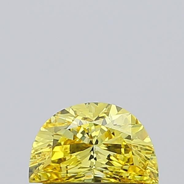 0.72 CT Fancy Vivid Yellow HALF MOON