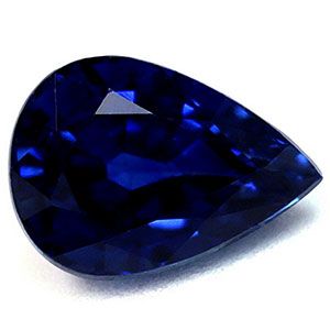Szafir 1,13 ct, niebieski, szlif gruszka